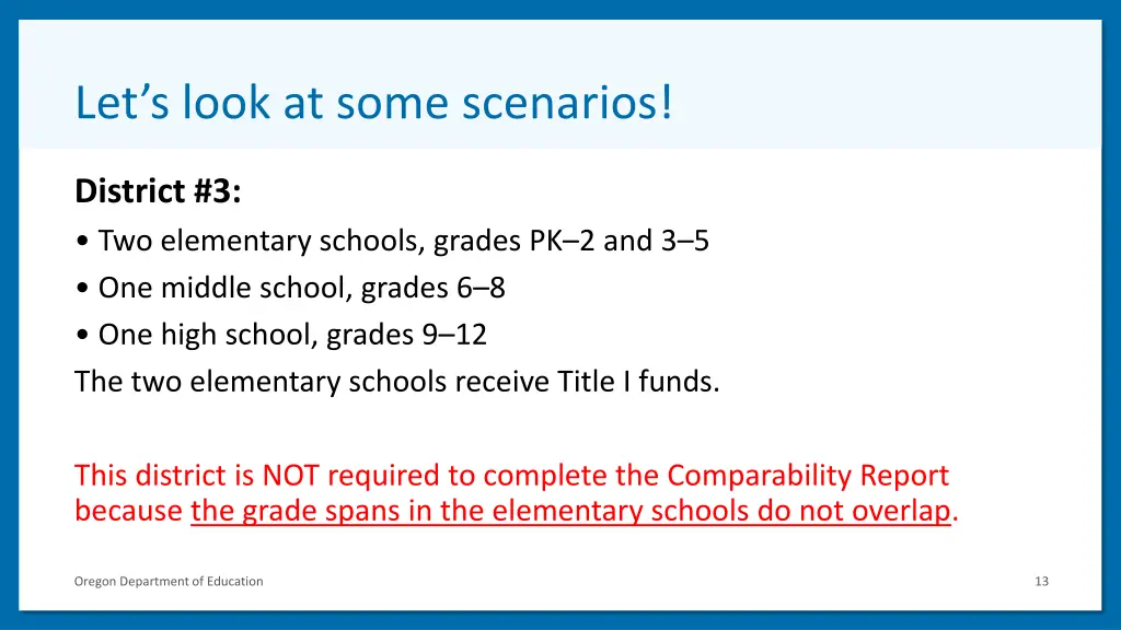 let s look at some scenarios 2