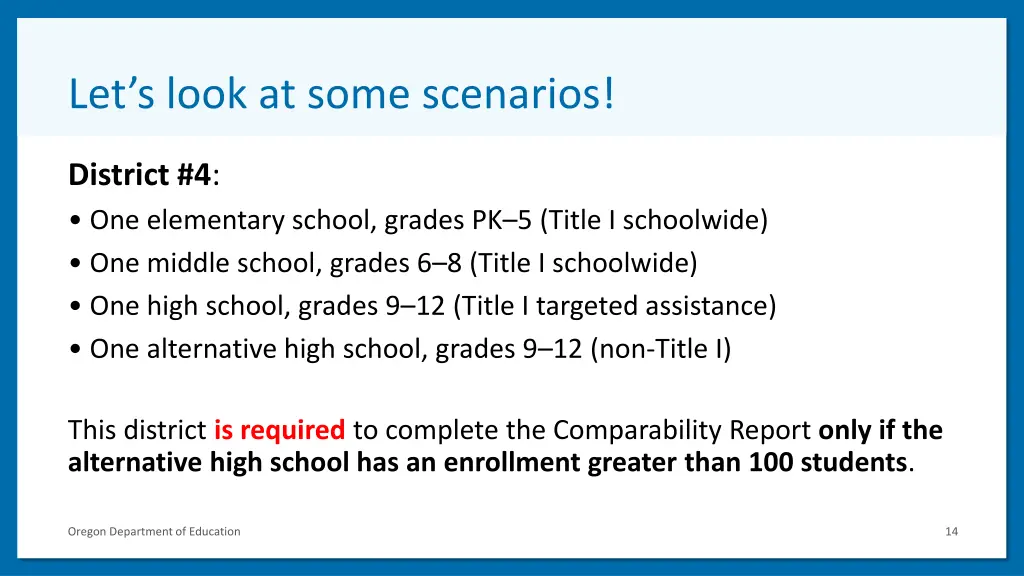 let s look at some scenarios 3