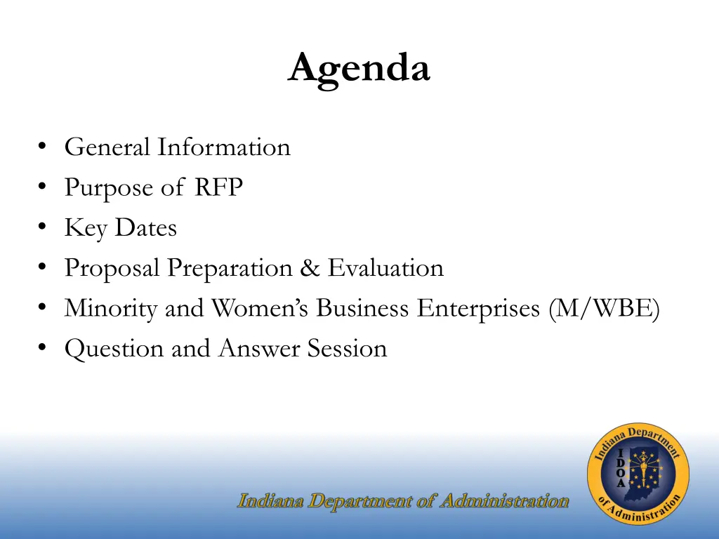 agenda