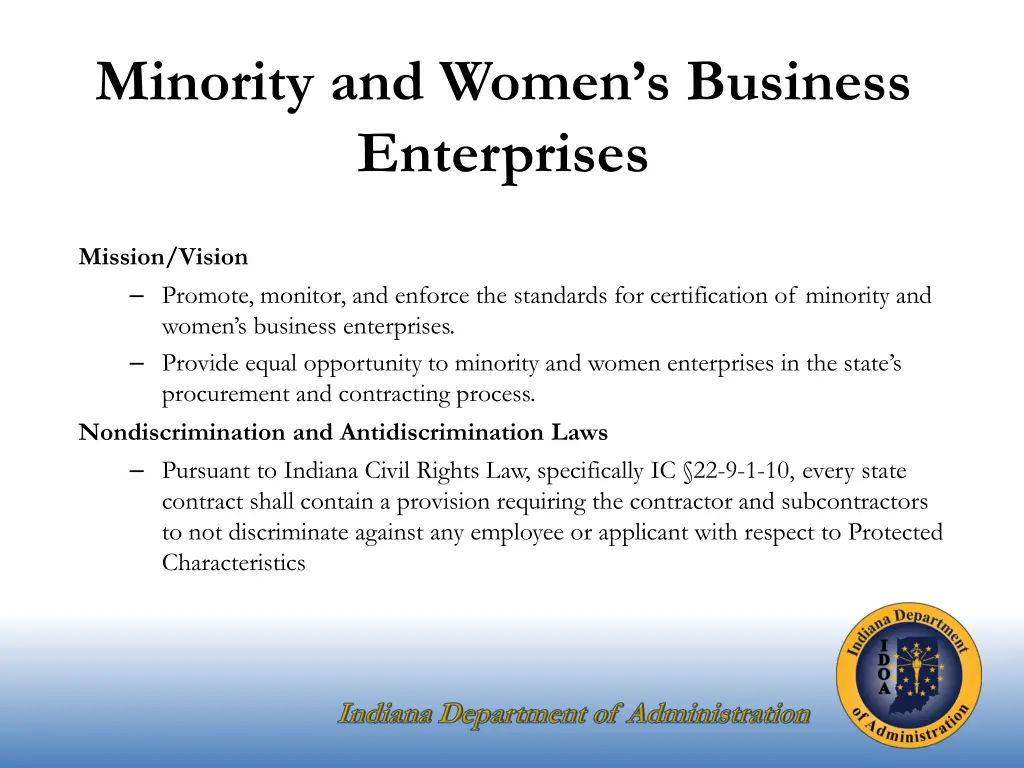 minority and women s business enterprises