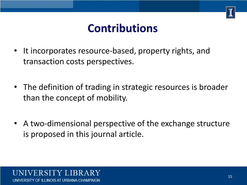 contributions