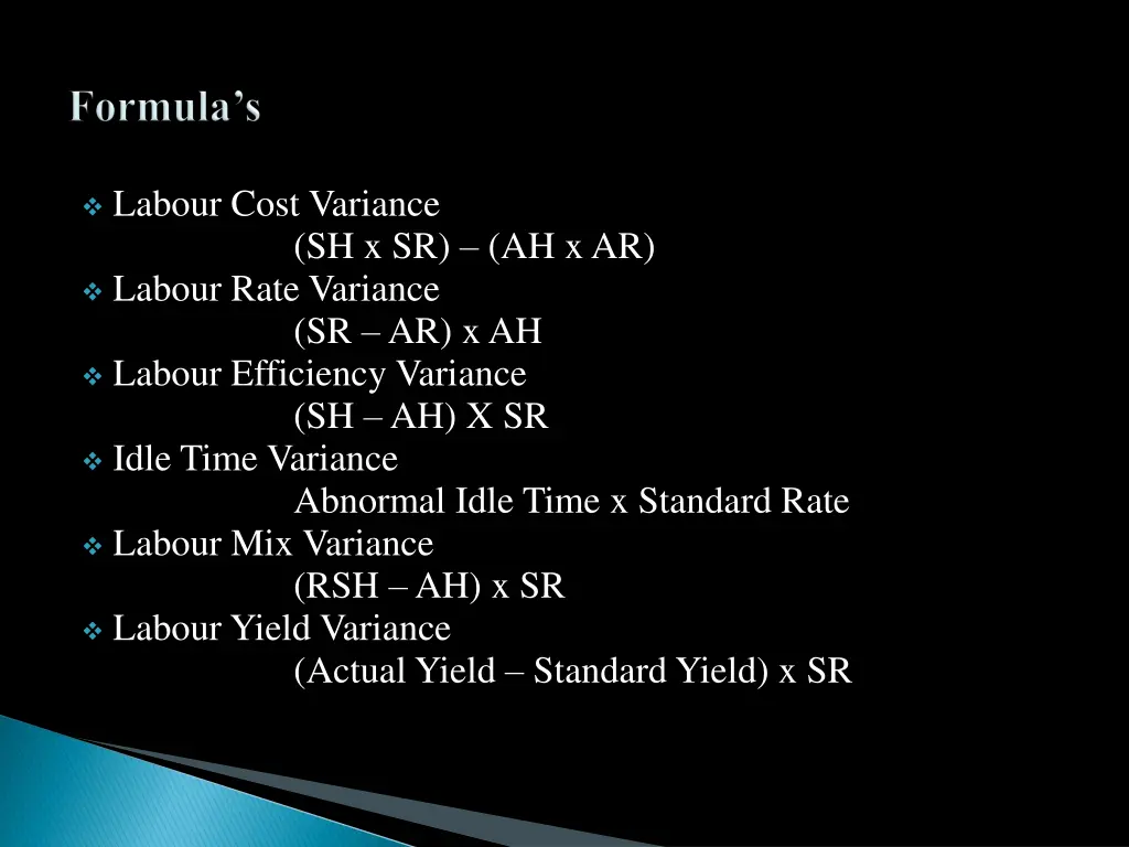 labour cost variance labour rate variance labour