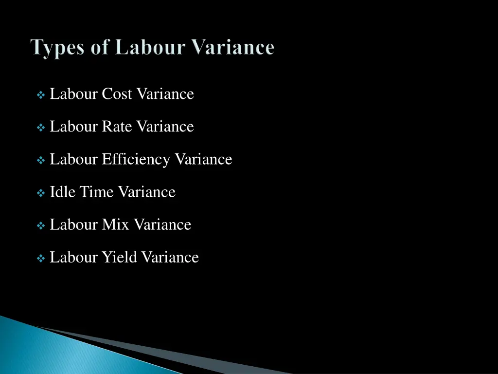 labour cost variance