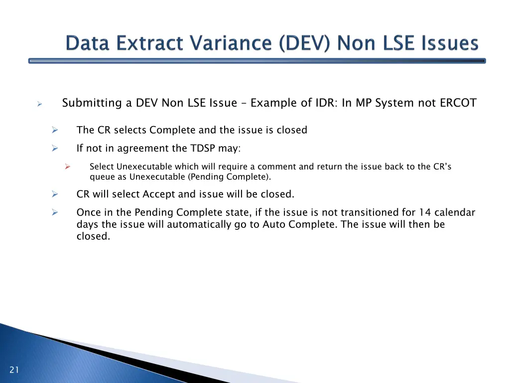 submitting a dev non lse issue example 2