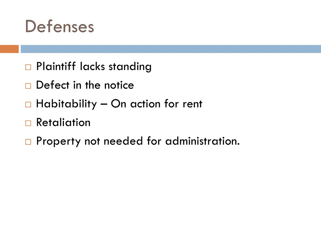 defenses