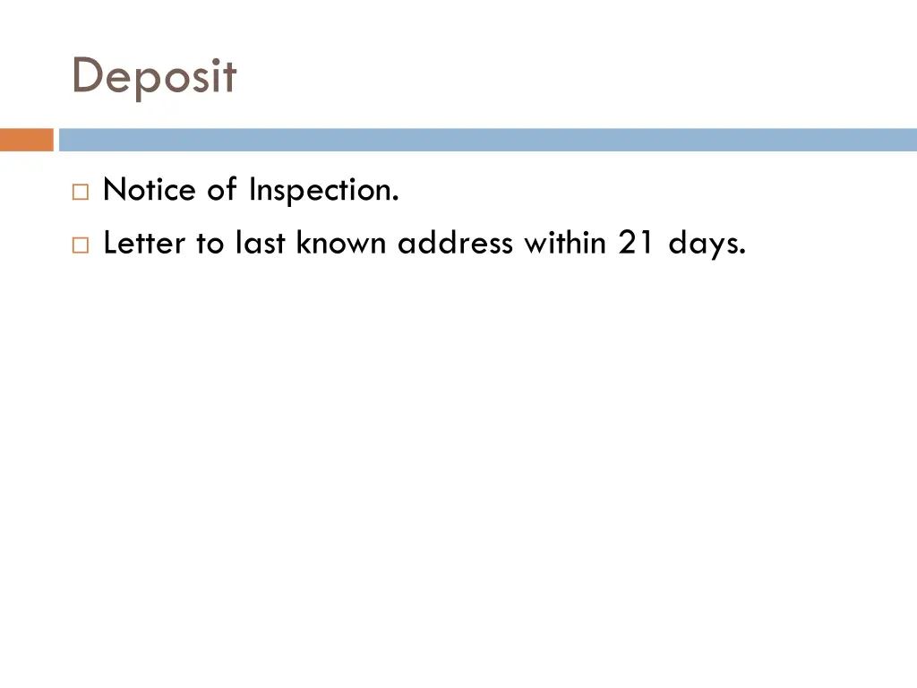 deposit