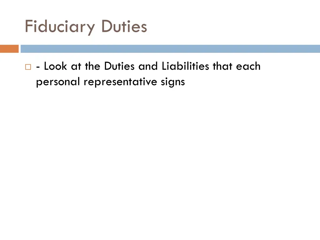 fiduciary duties