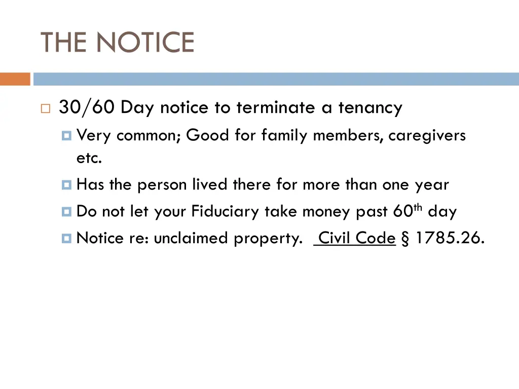 the notice