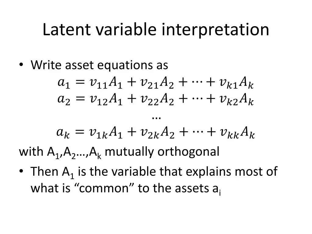 latent variable interpretation