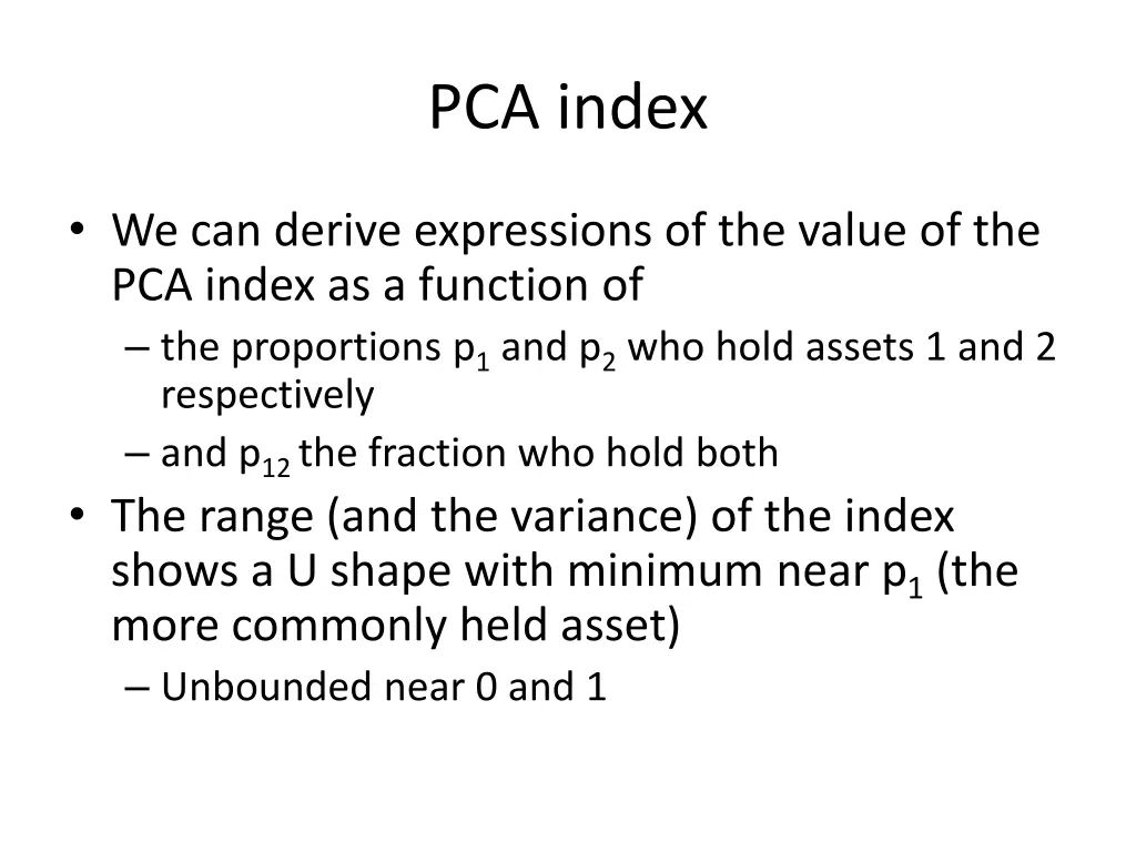 pca index