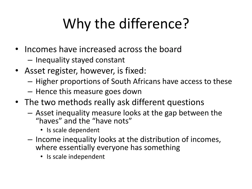 why the difference