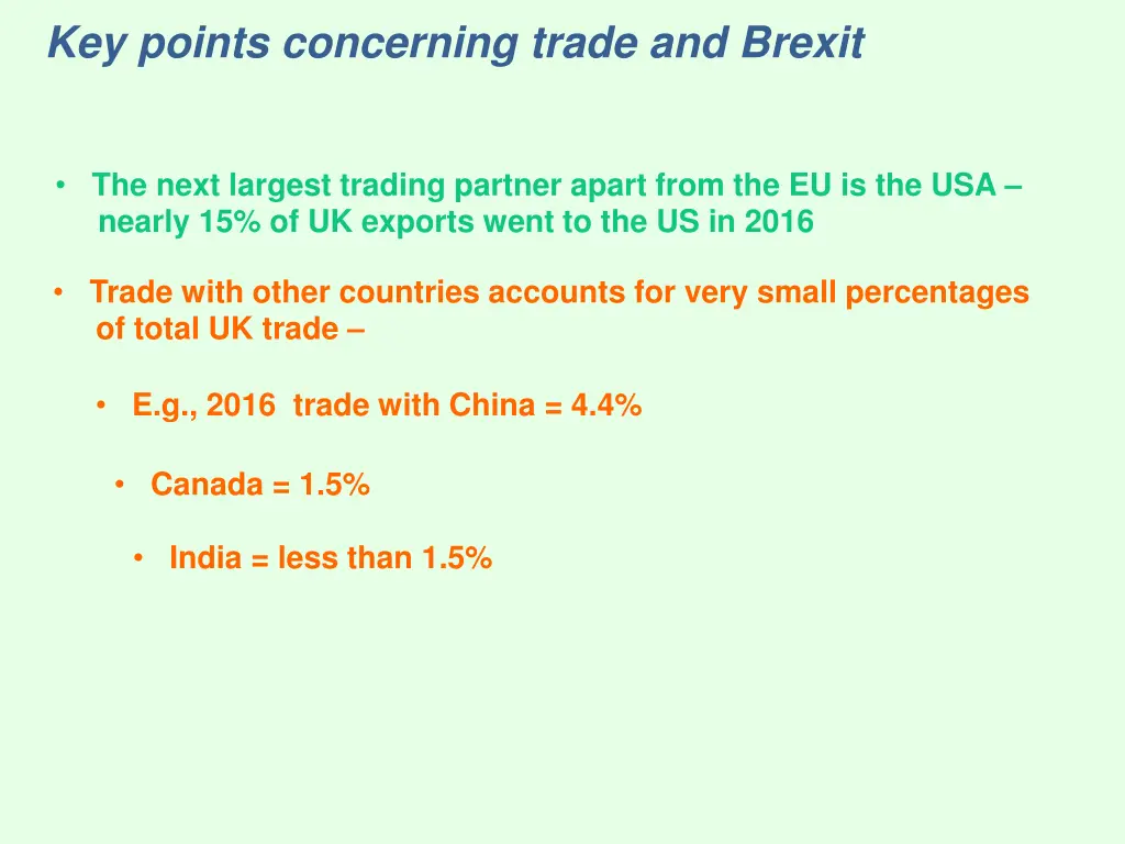 key points concerning trade and brexit 3