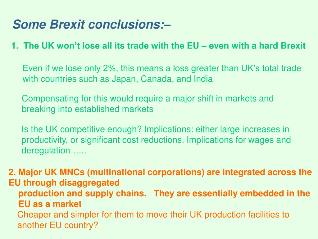 some brexit conclusions