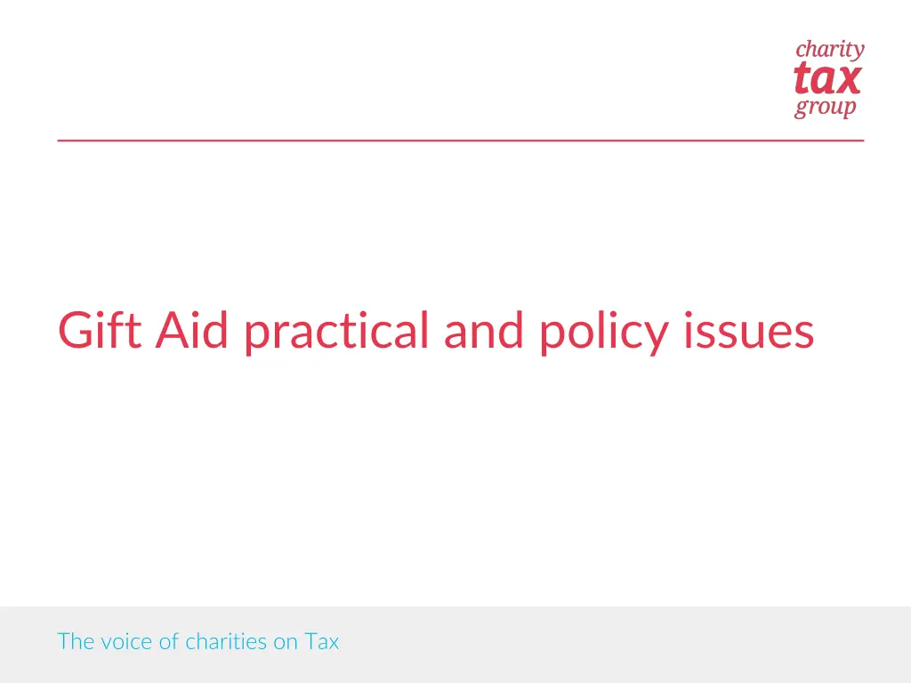 gift aid practical and policy issues