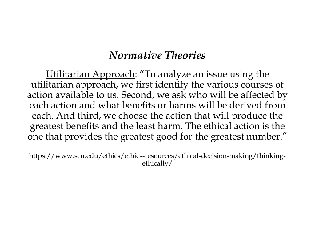 normative theories