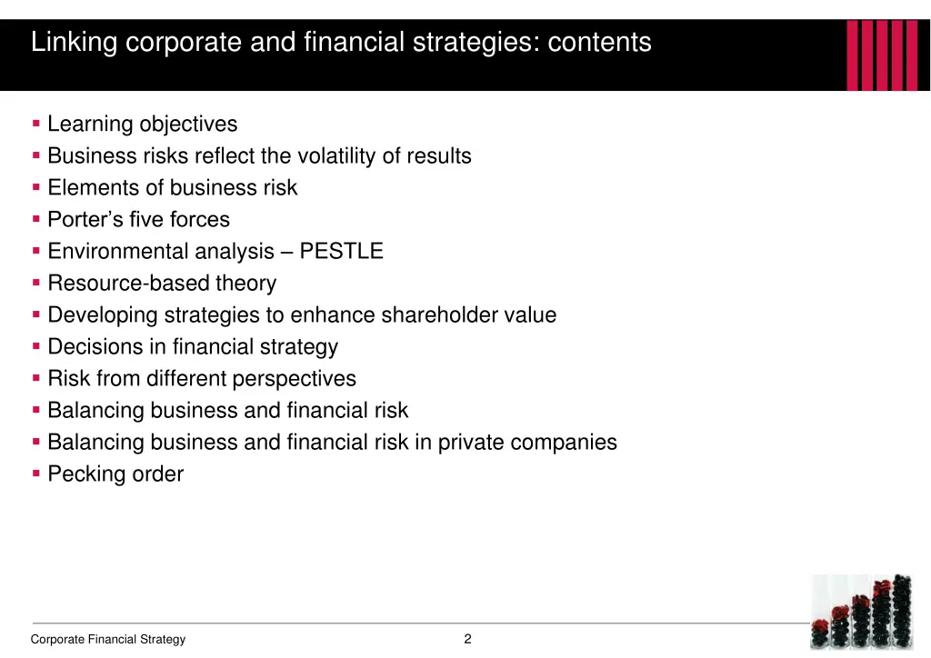 linking corporate and financial strategies