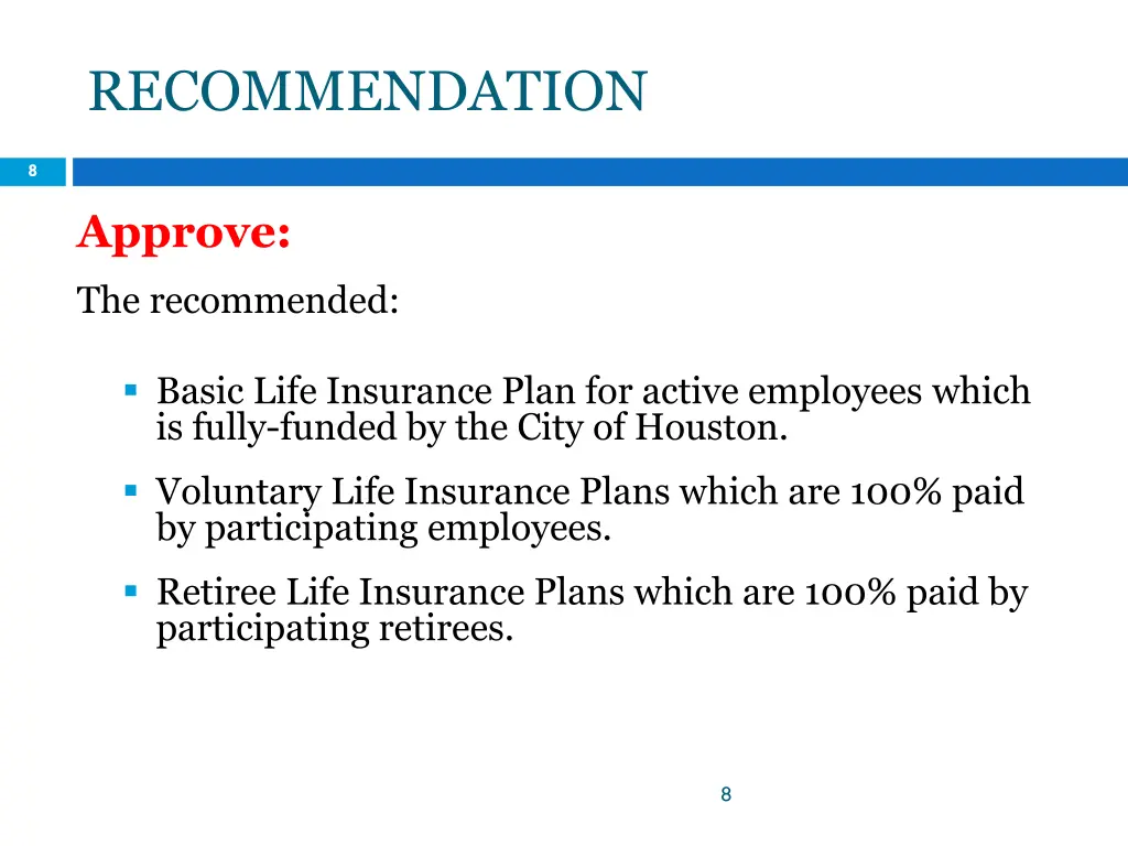 recommendation