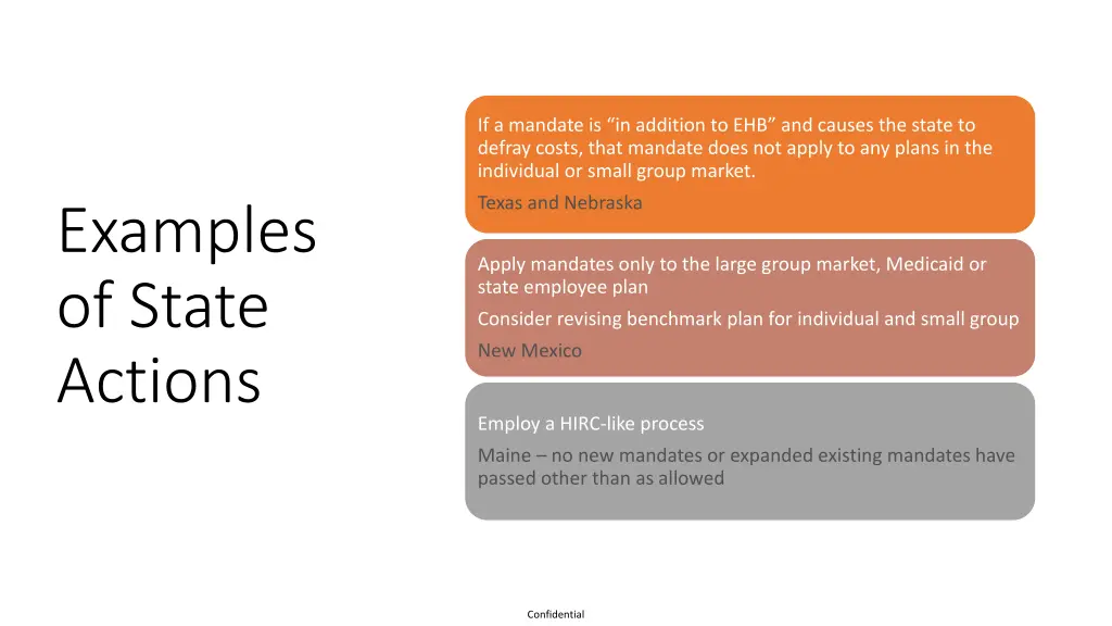 if a mandate is in addition to ehb and causes