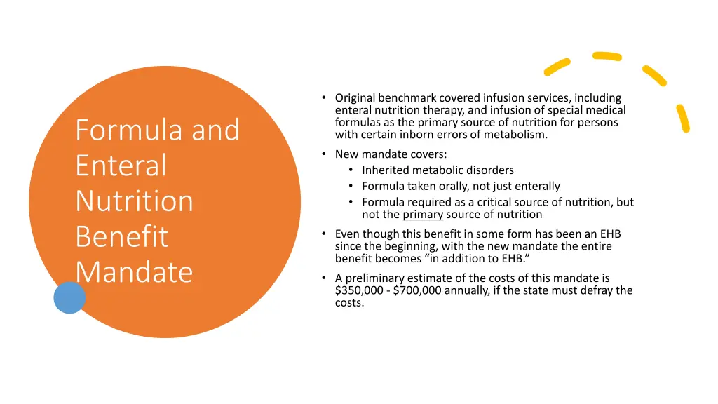 original benchmark covered infusion services