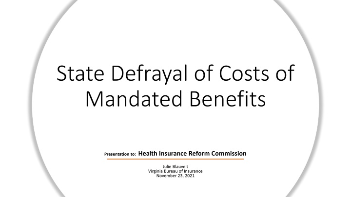 state defrayal of costs of mandated benefits