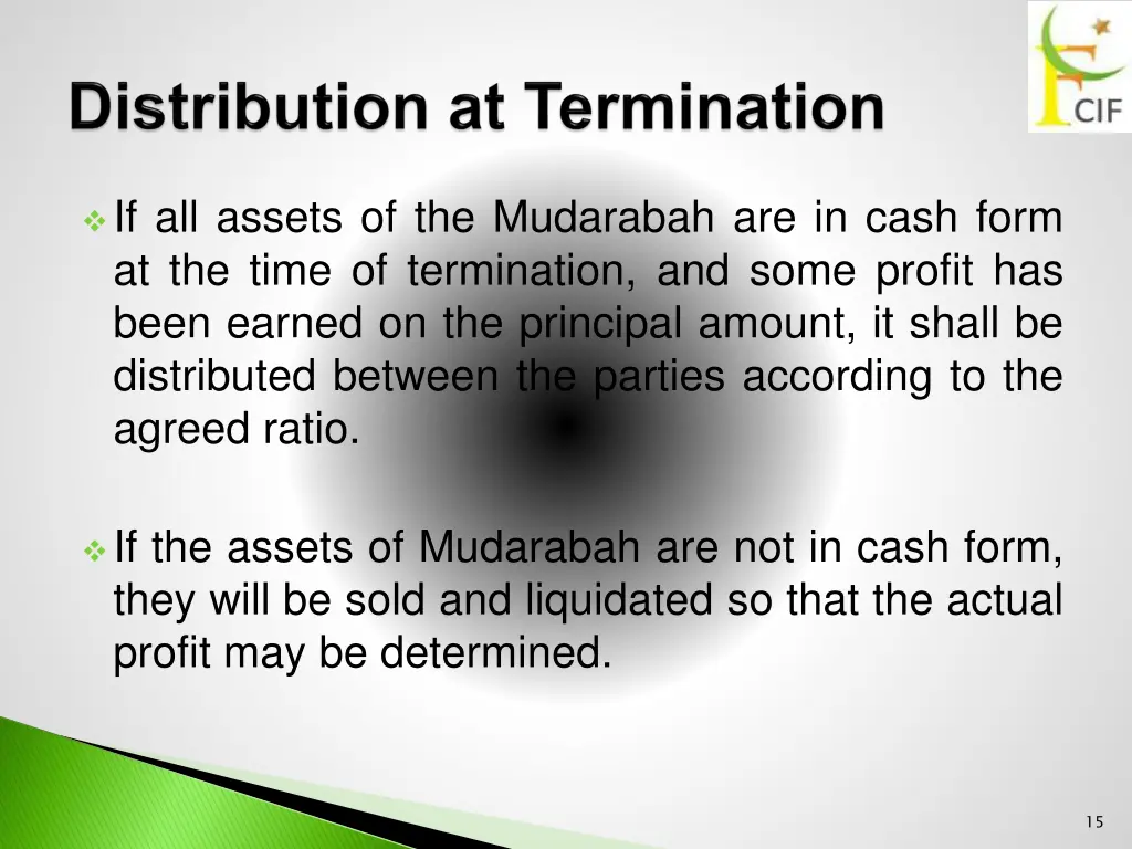 if all assets of the mudarabah are in cash form