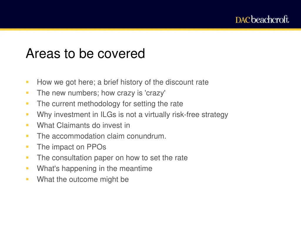 areas to be covered