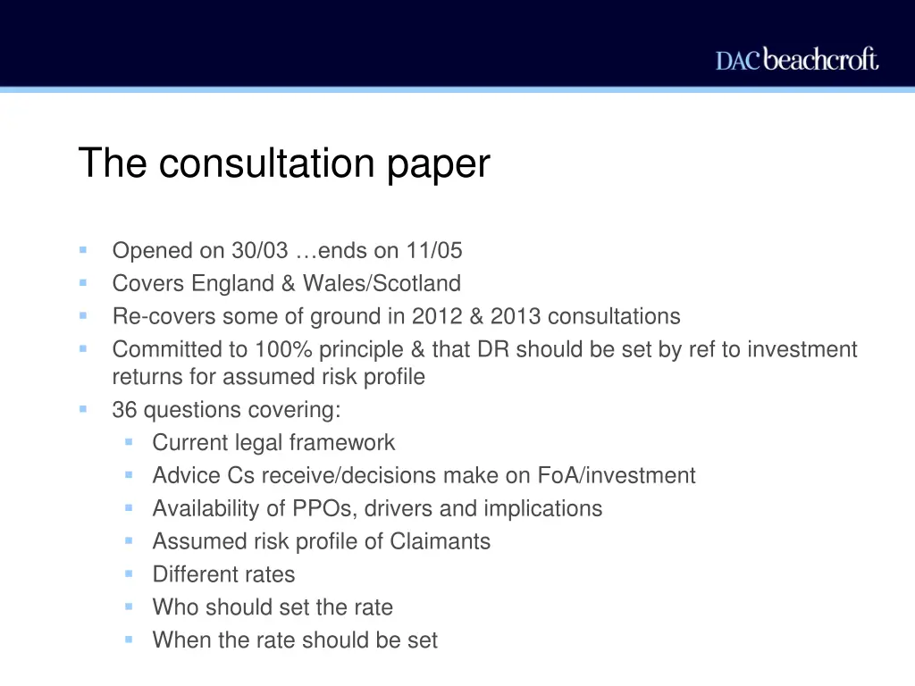 the consultation paper