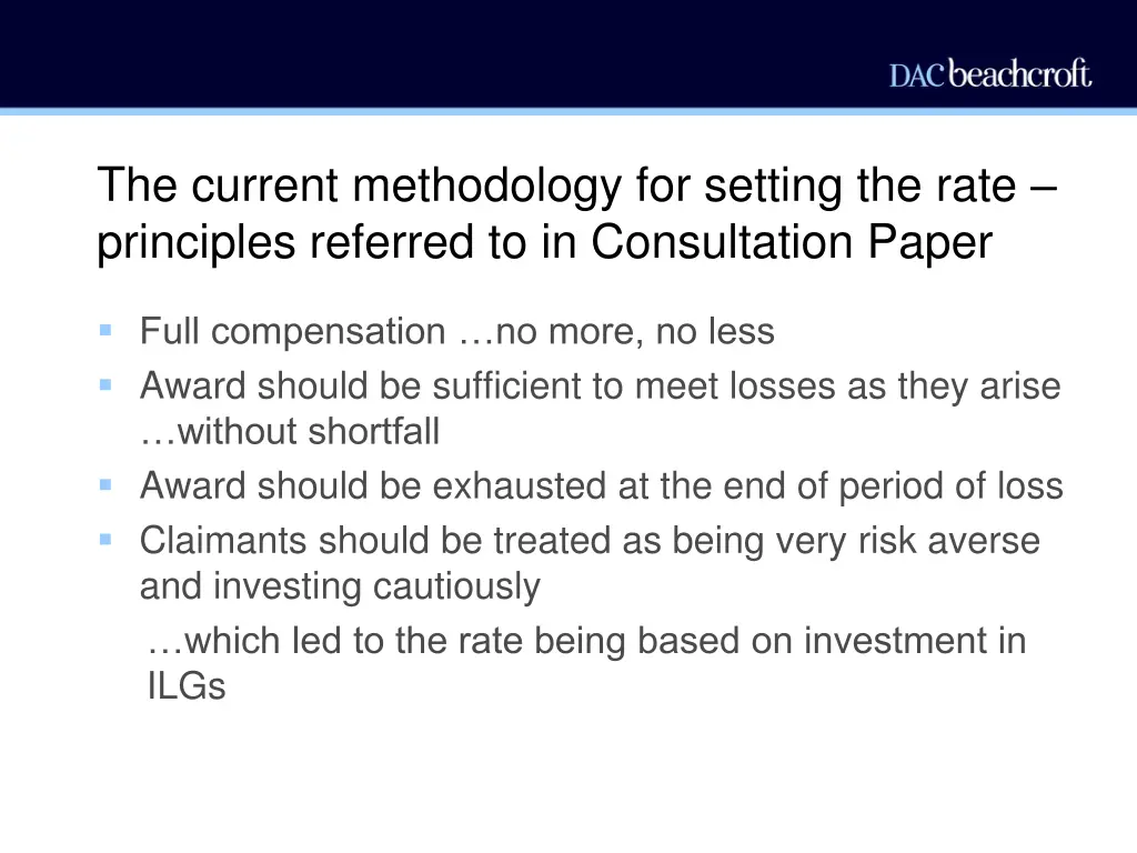 the current methodology for setting the rate 1