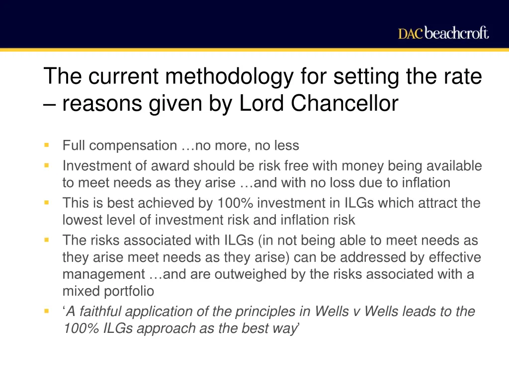 the current methodology for setting the rate