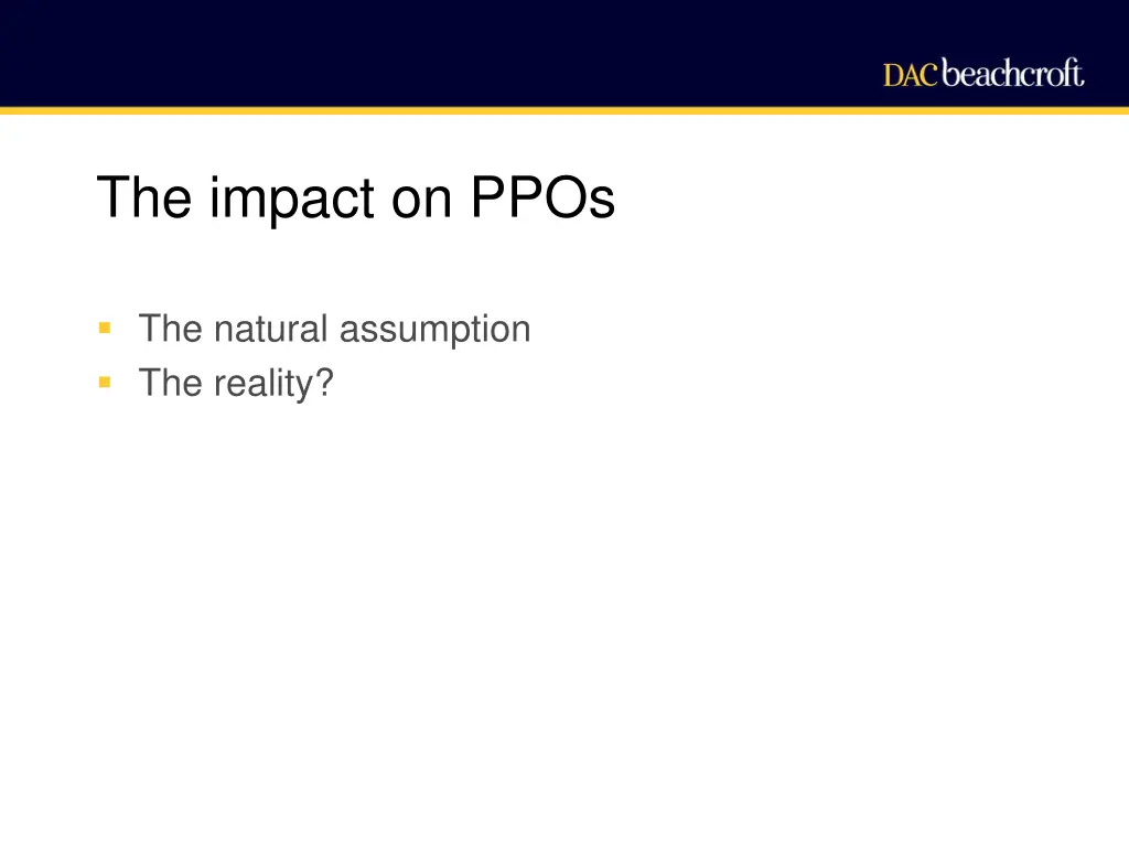 the impact on ppos