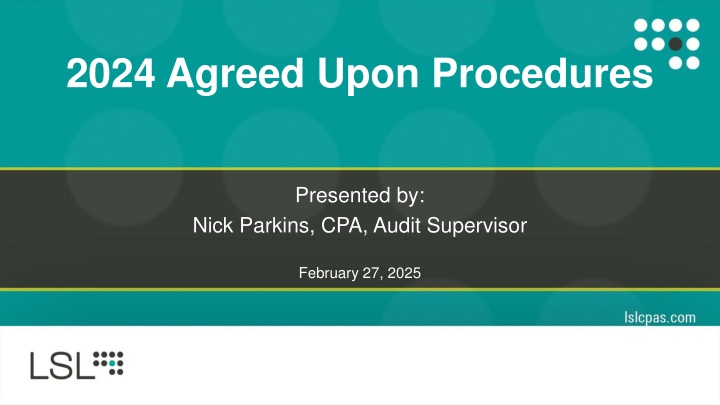 2024 agreed upon procedures