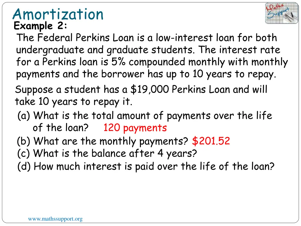 amortization example 2 7
