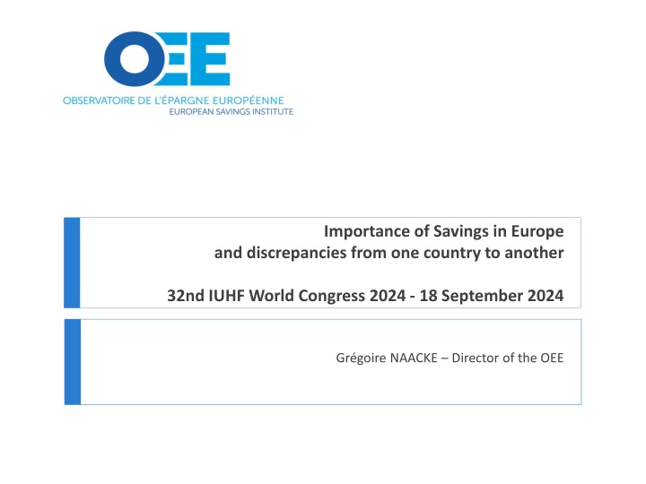 importance of savings in europe and discrepancies