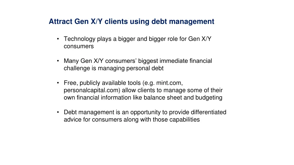 attract gen x y clients using debt management 1