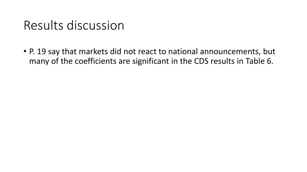 results discussion