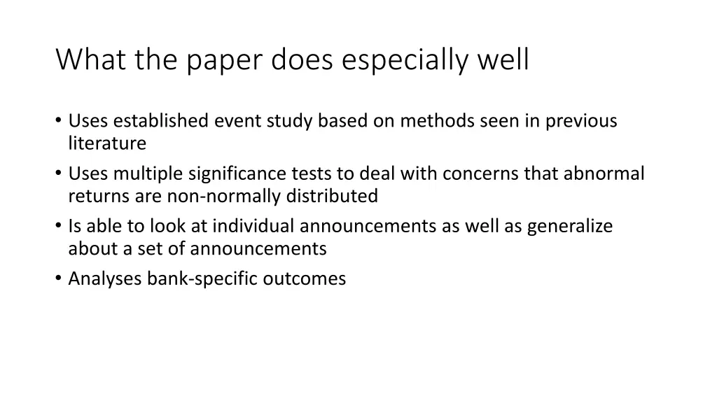 what the paper does especially well