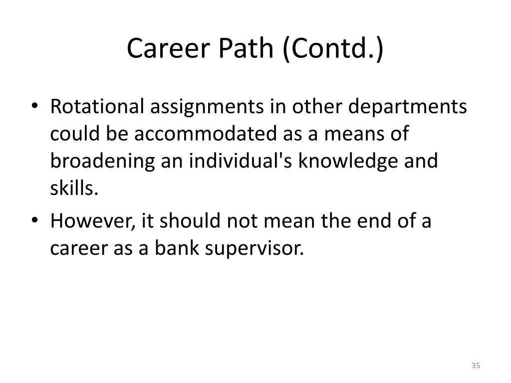 career path contd 1