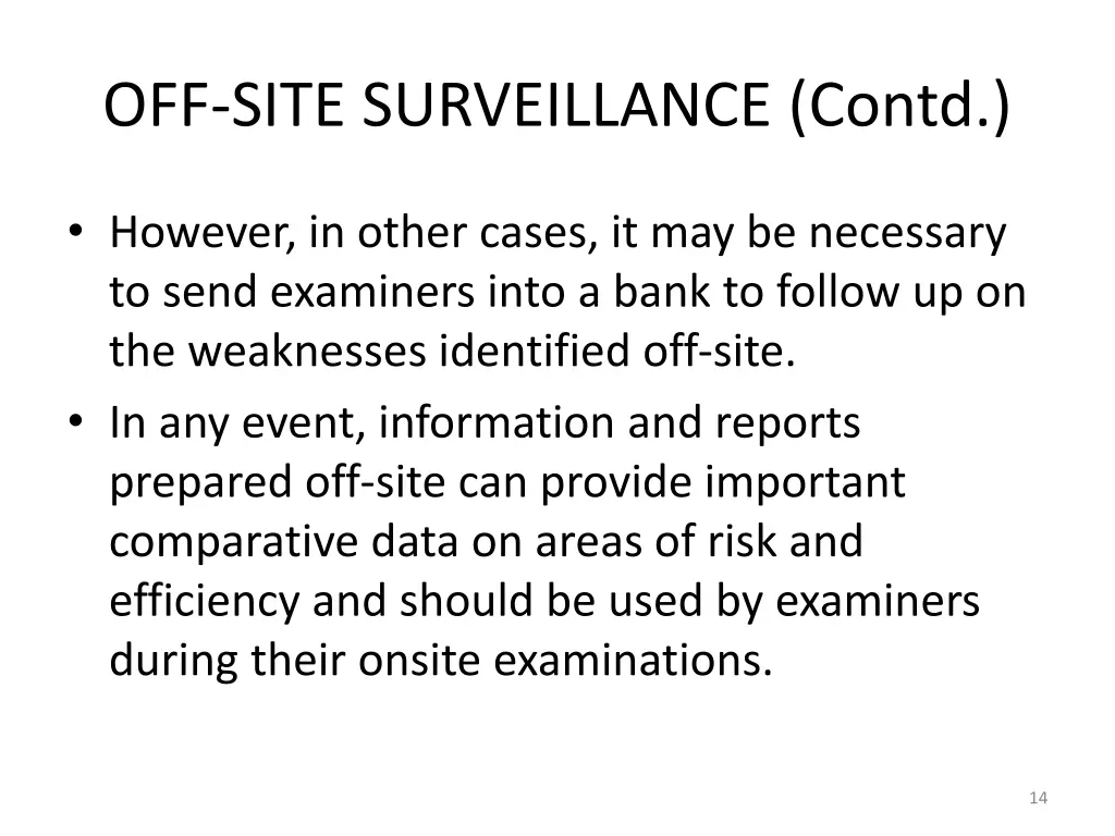 off site surveillance contd 9