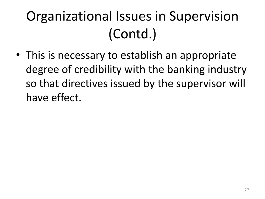 organizational issues in supervision contd 11