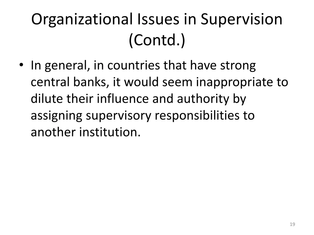organizational issues in supervision contd 3