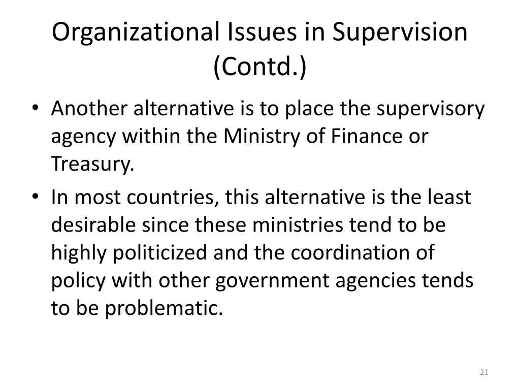 organizational issues in supervision contd 5