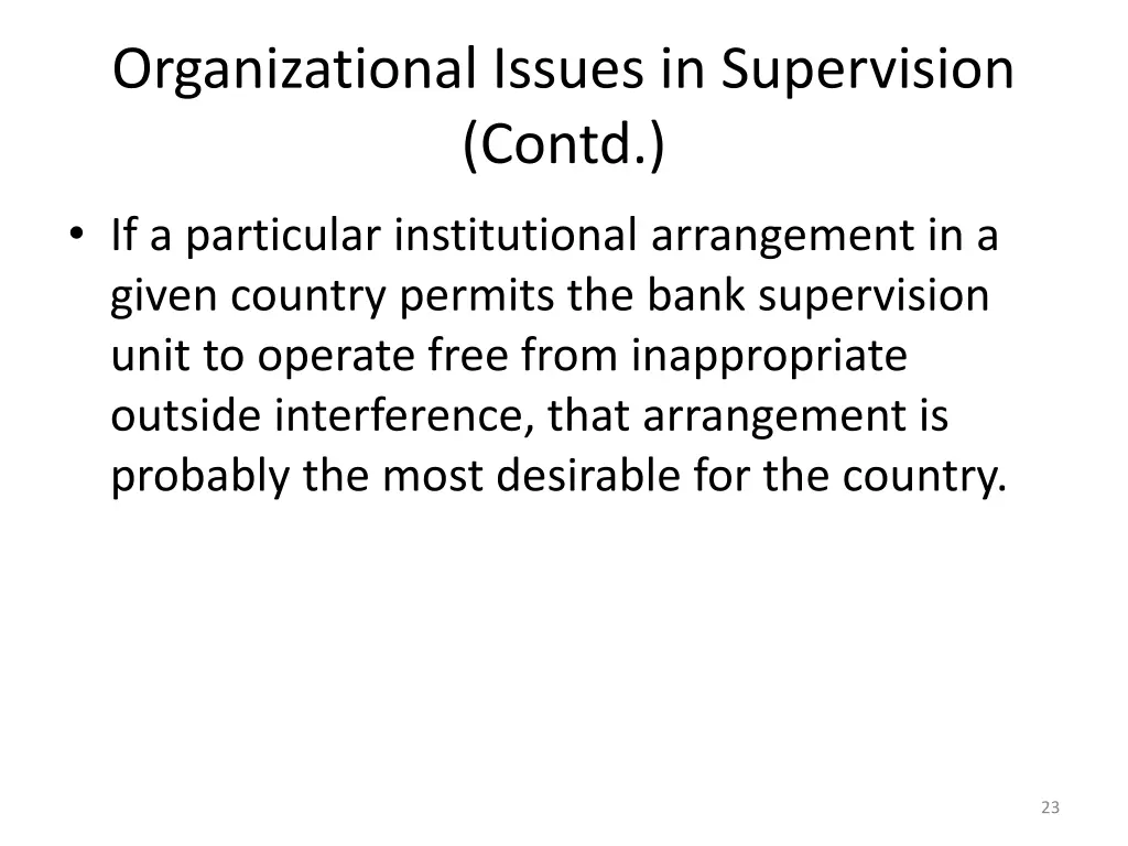 organizational issues in supervision contd 7