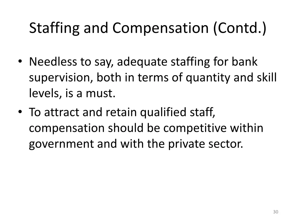 staffing and compensation contd 1