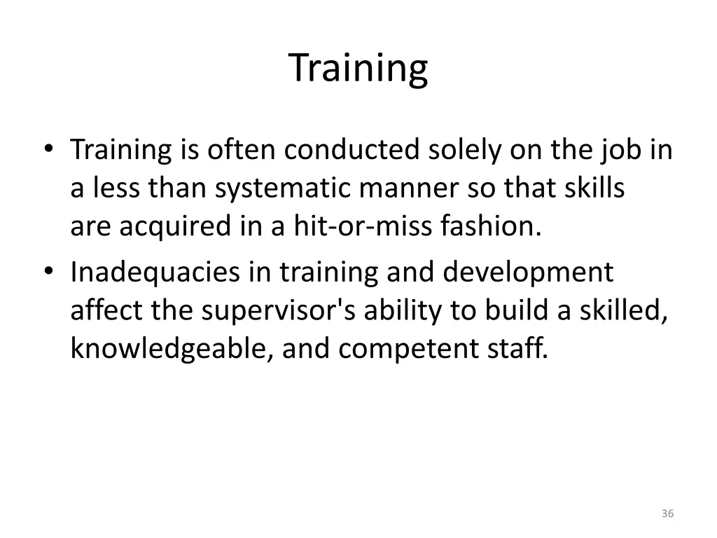 training