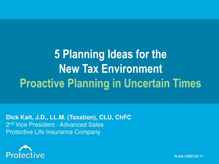 5 planning ideas for the new tax environment
