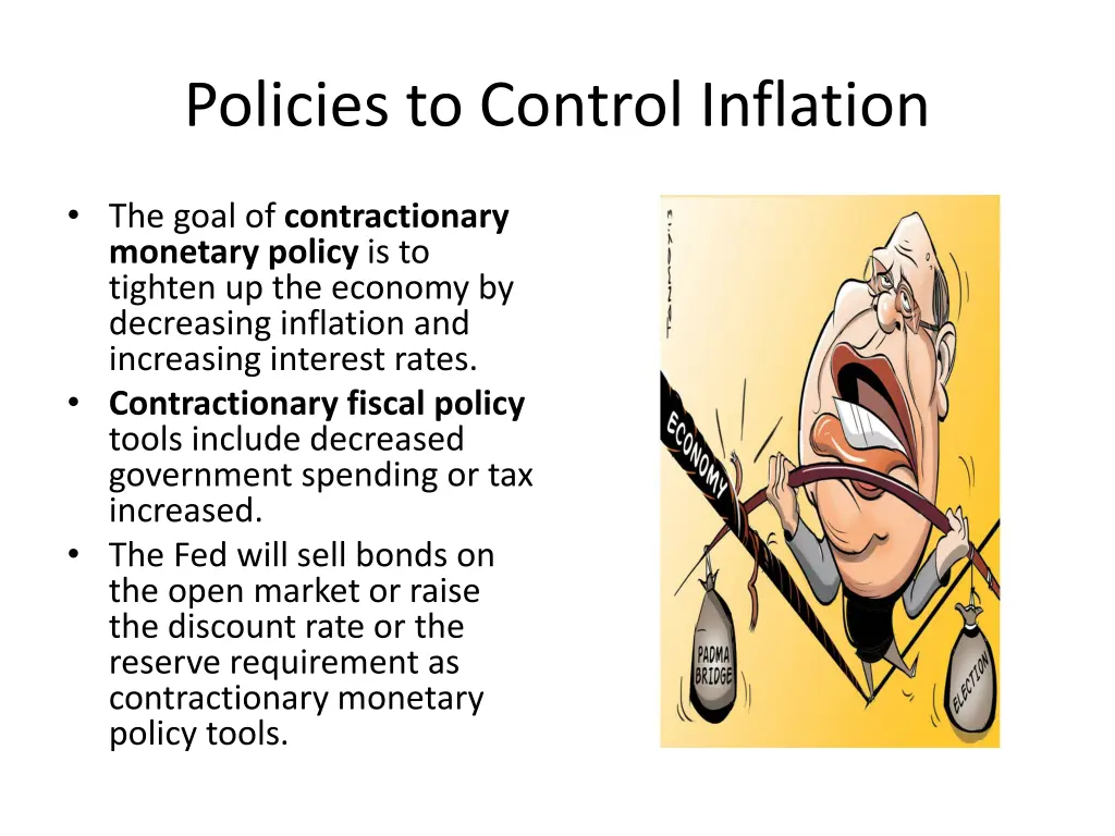 policies to control inflation