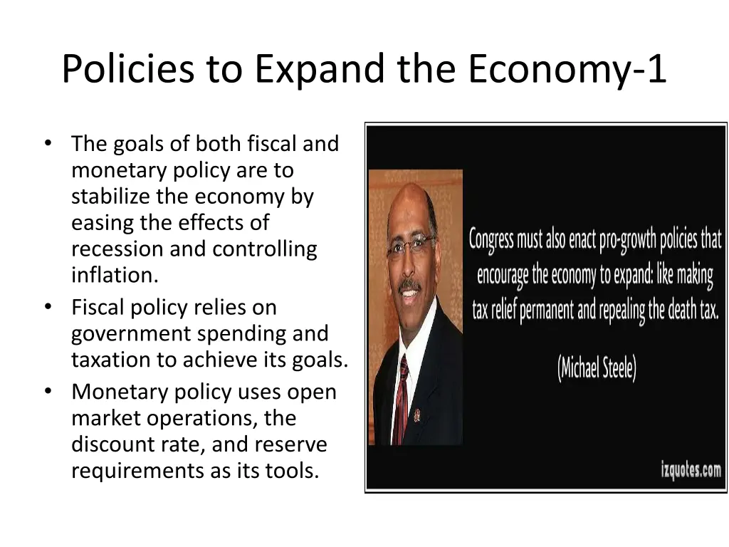 policies to expand the economy 1