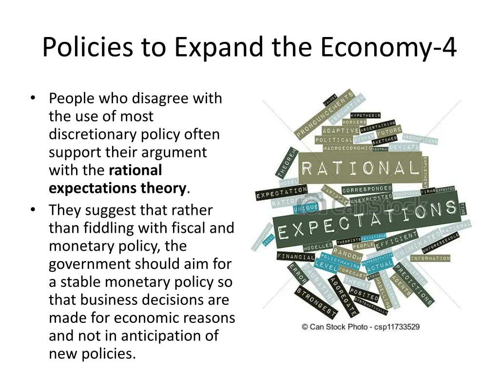 policies to expand the economy 4