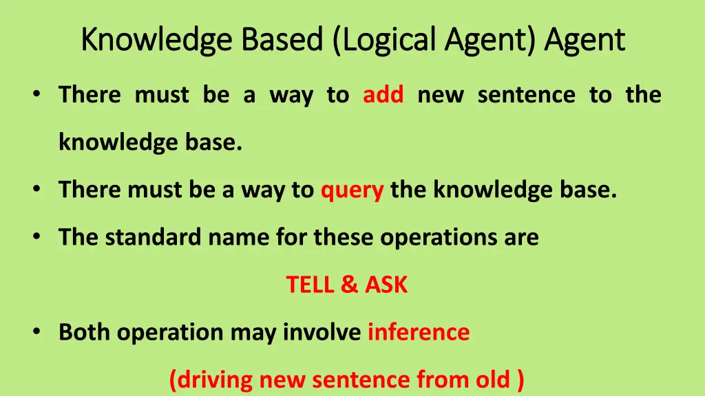 knowledge based logical agent agent knowledge 3