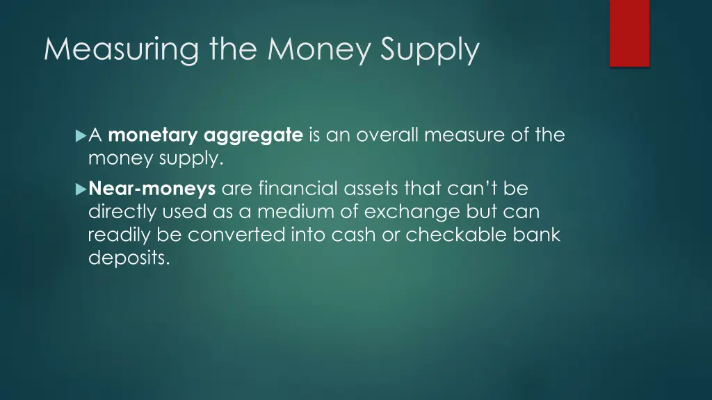 measuring the money supply